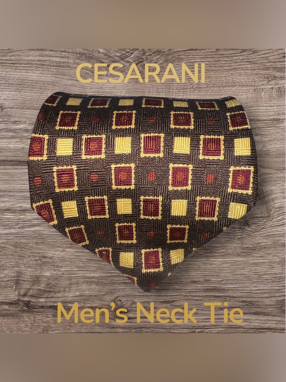 CESARANI Shelf Pulled Men’s 100% Silk Neck Tie Made In USA NWOT